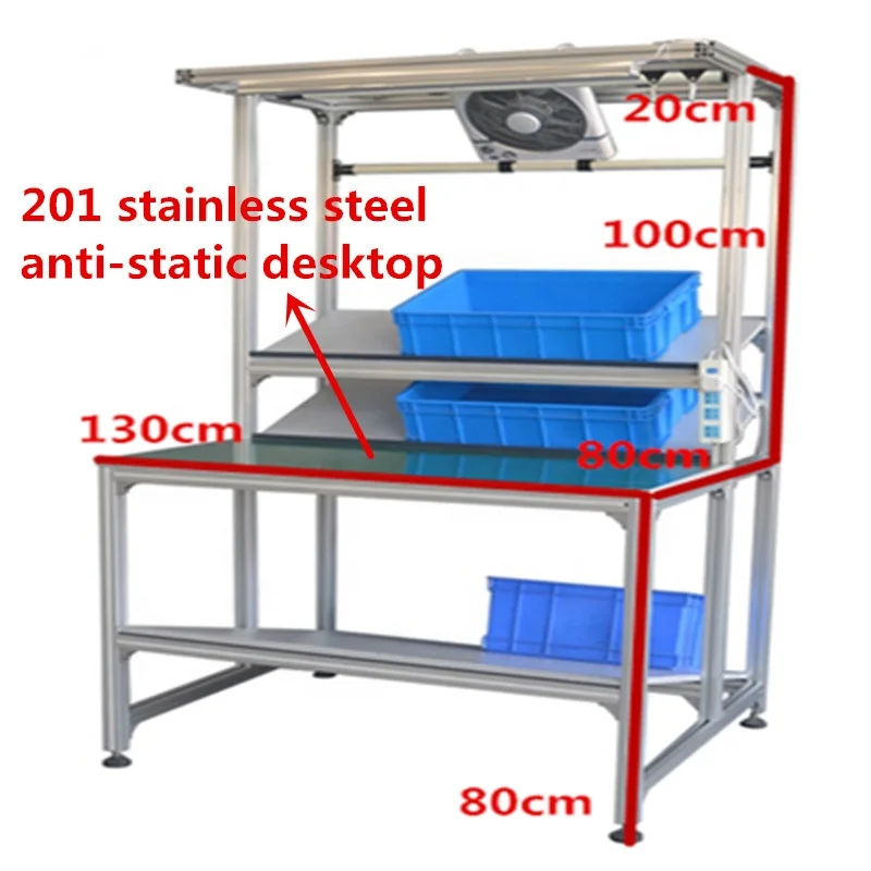 Antistatic Desk / ESD Workbench Used in Clean Room Office Aluminum Frame ESD Table