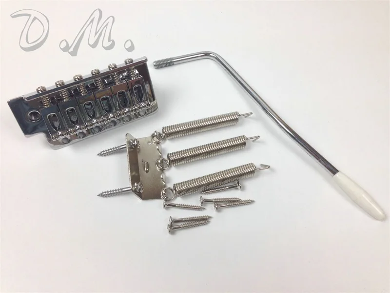 Guitar Tremolo steel saddle silver/black Full size block ST guitar bridge