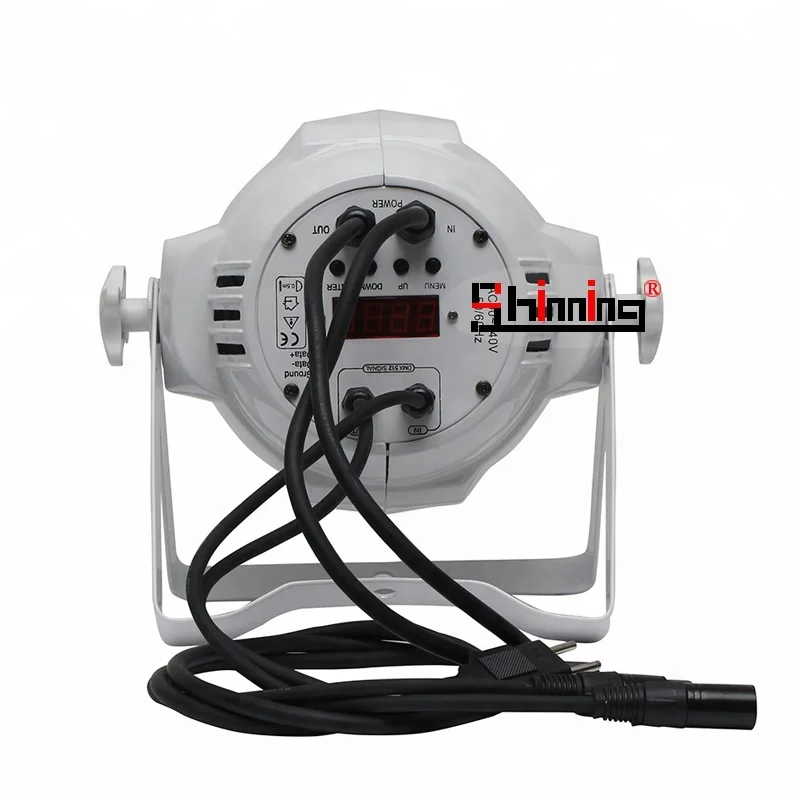 Lighting DJ White Housing LED Par Can Nightclub Show Wash 54Pcs 3W RGBW Par Light