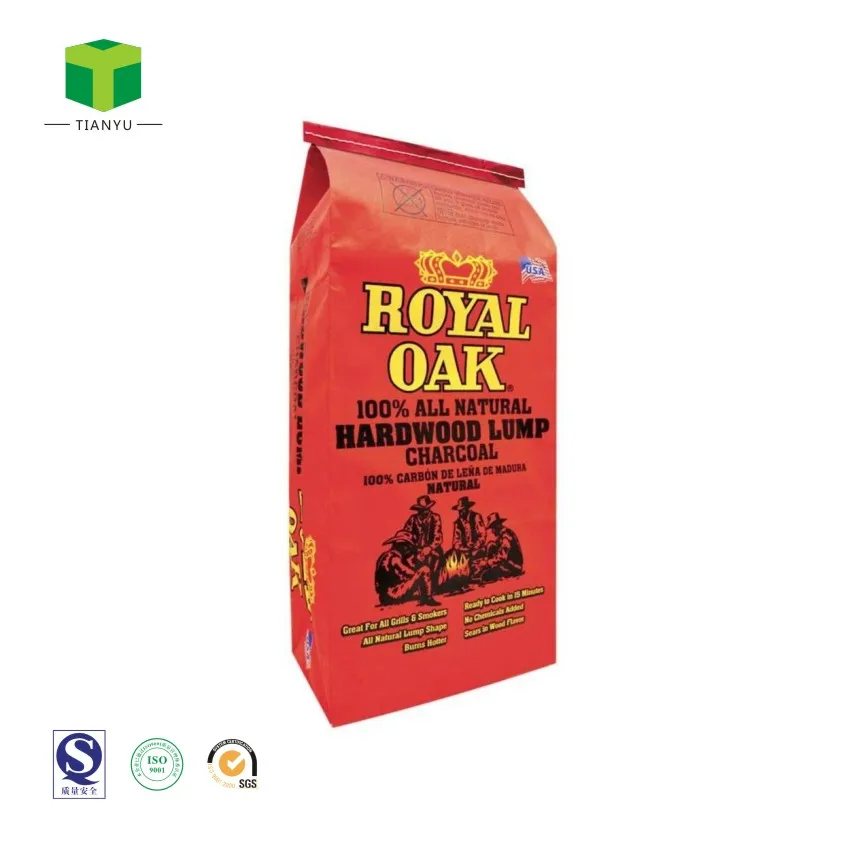 China Brown kraft paper charcoal packaging bag Cheap price