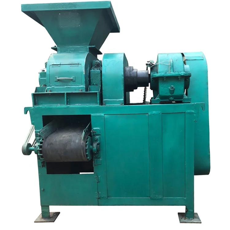 300 360 430 small double roller pillow shape mineral power charcoal briquette coal coke extruder machine