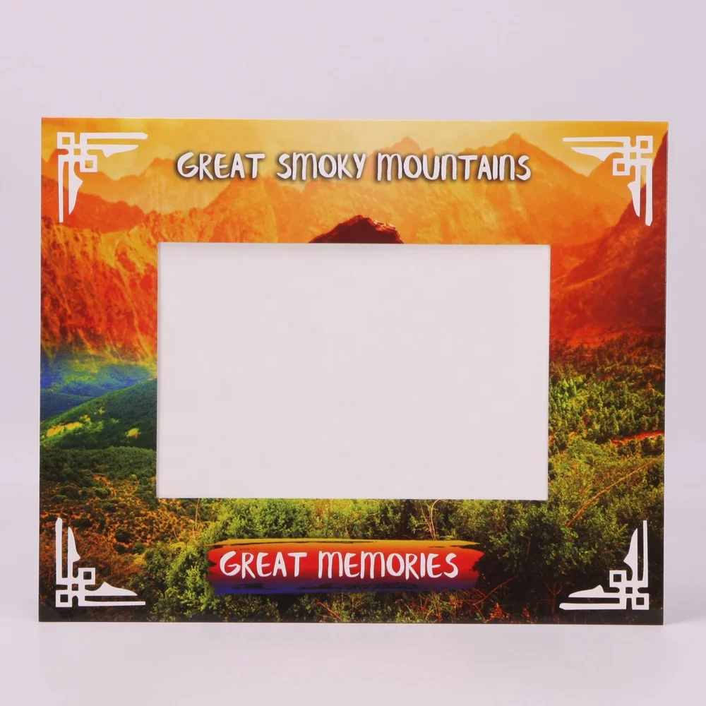 CUSTOM PRINTING SOUVENIR PAPER PHOTO FRAME WITH STAND