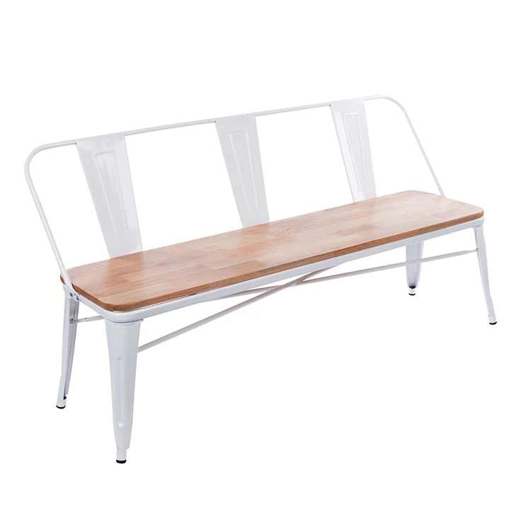 Newest design solid wood highback bench long chair