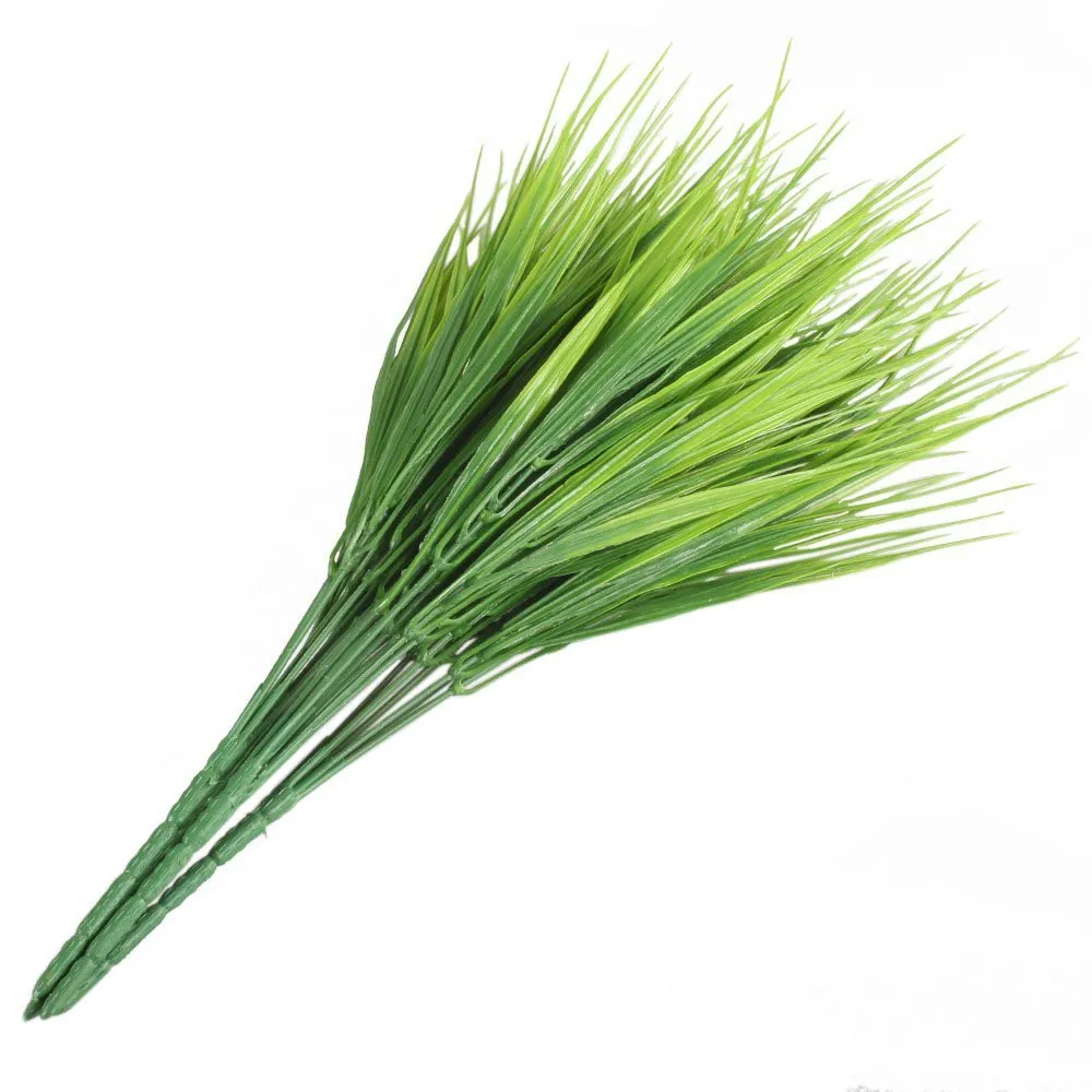Artificial Plants Faux Plastic Wheat Grass Fake Leaves Shrubs Simulation Greenery Bushes Indoor Outside Home Garden Decor