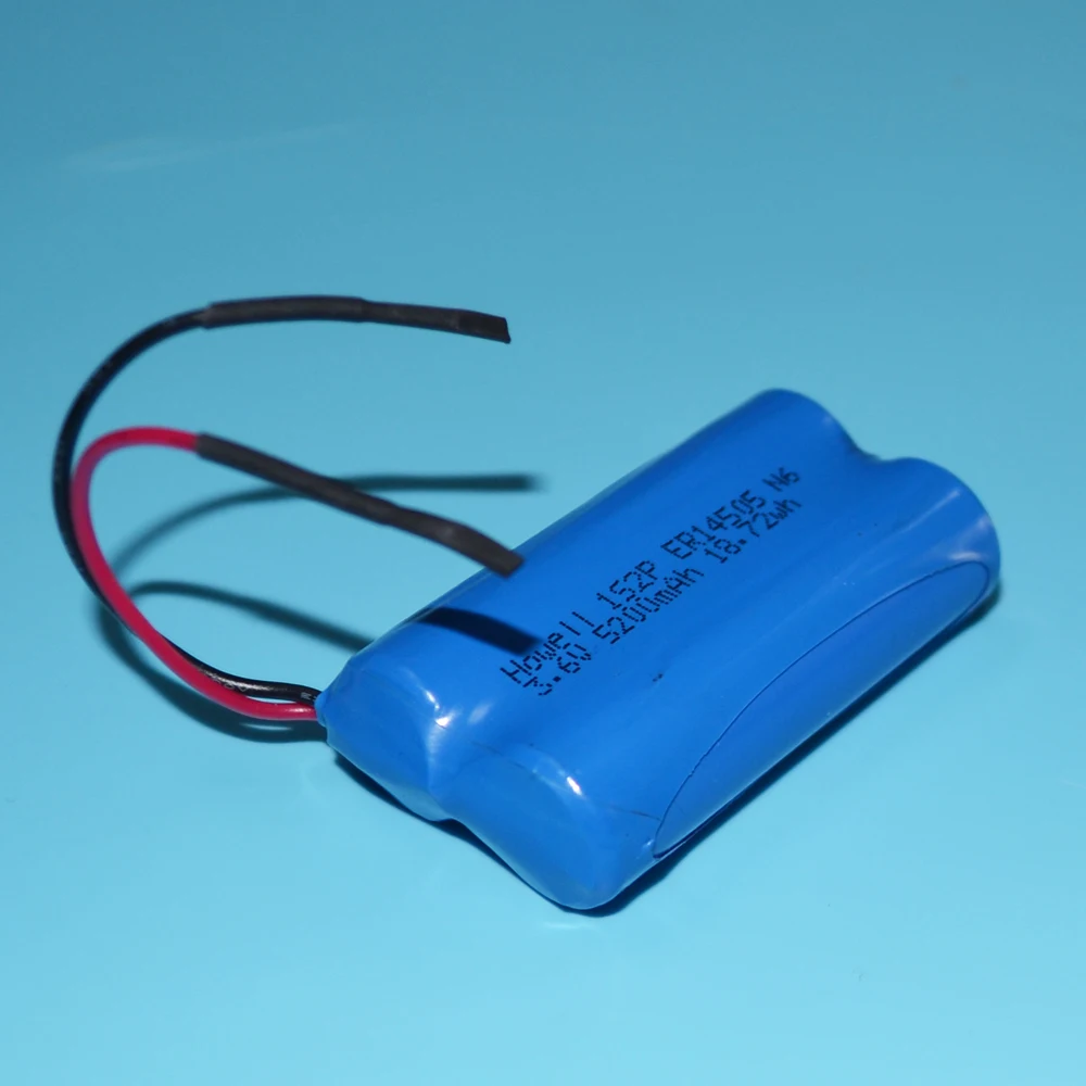 Lithium primary battery ER14505 1S2P 3.6V 5200mah Li-Soci2 battery pack