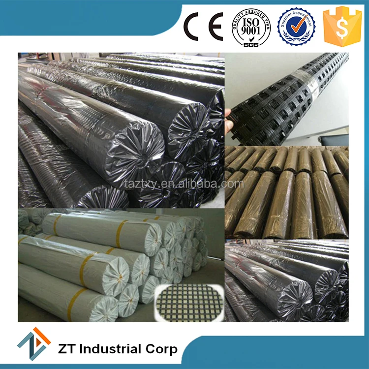 100 kn/m warp knitted polyester geogrid