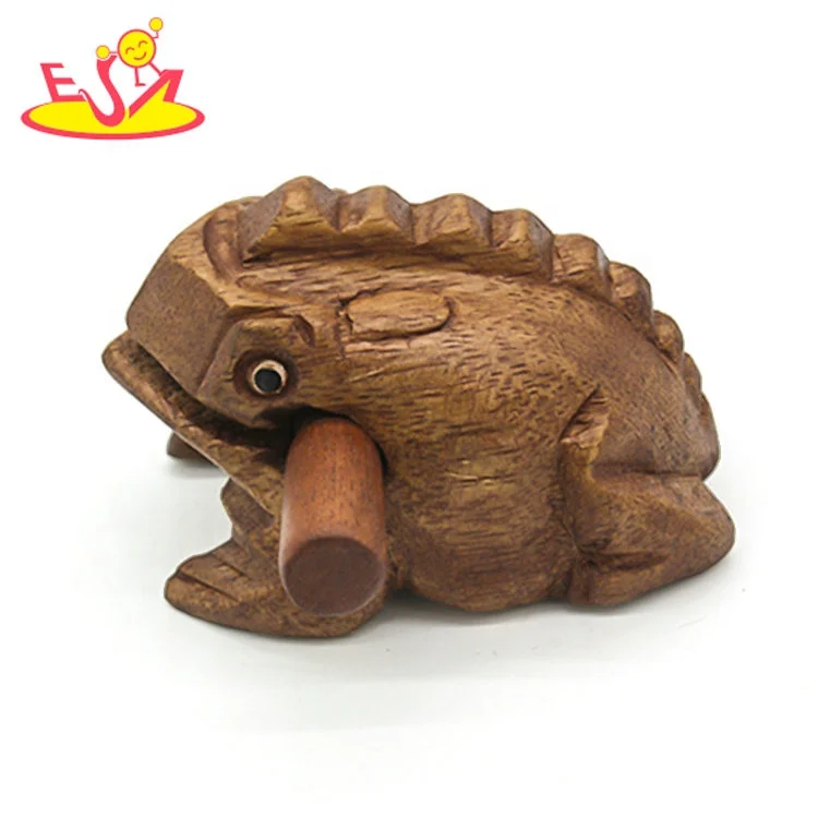 2023 High quality frog shaped wooden temple block for wholesale W18A042