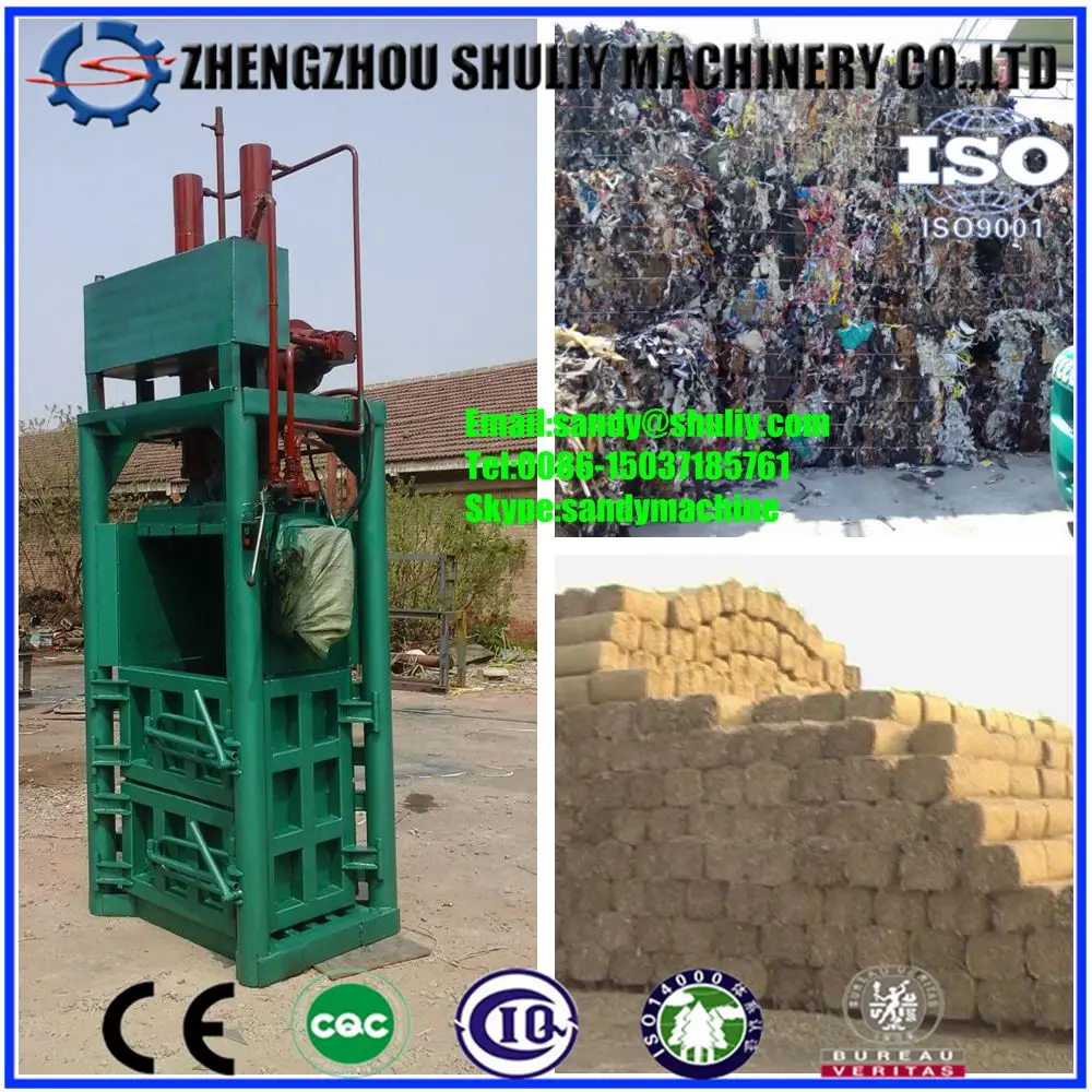 Hydraulic Plastic Bag Sack and Bale Press Machine Clothes Waste Baling Press Machine