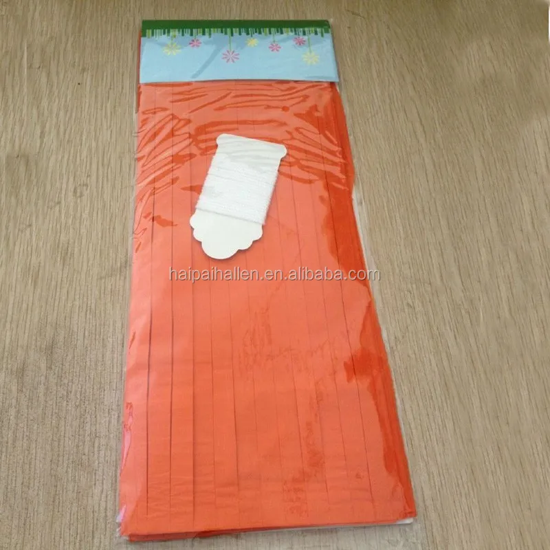 10 Ft Bright White Tissue Paper Wedding and Party Tassel Fringe Garland