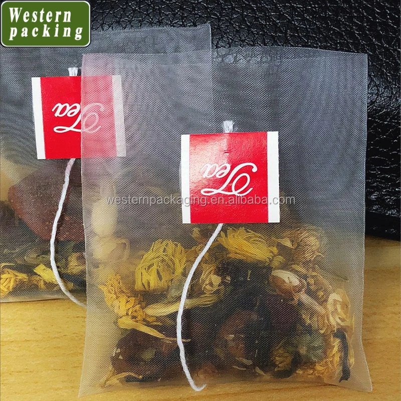 
Nylon Mesh Teabags Triangle Shaped Tea Bags Pyramid Nylon Bags For tea 