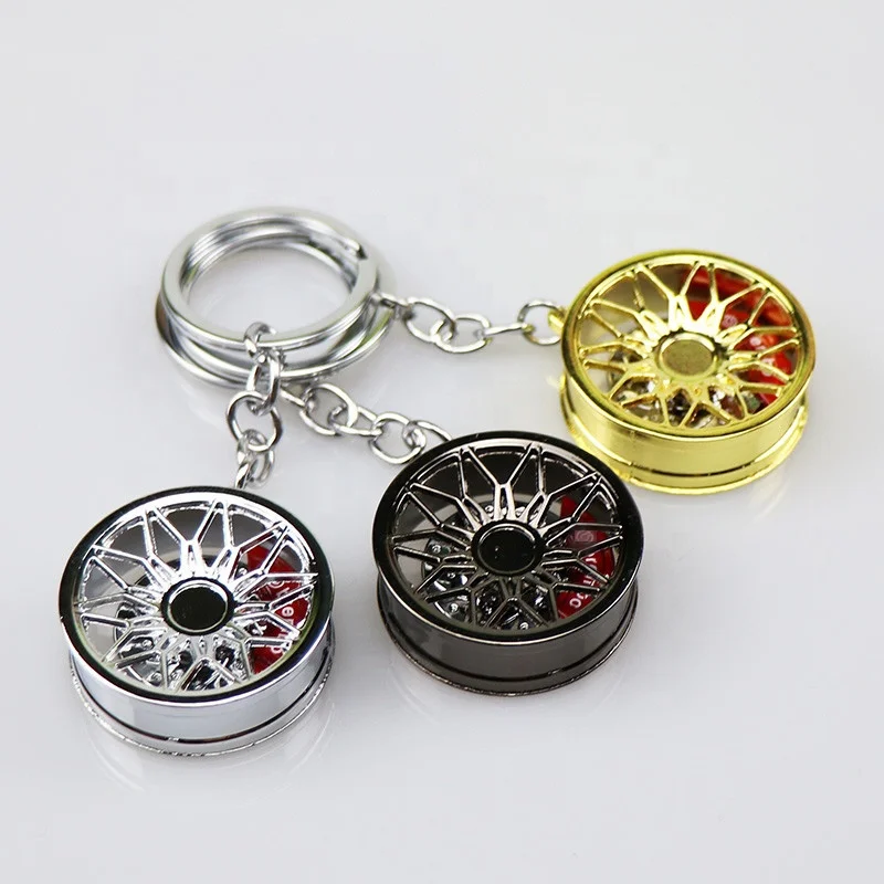 Wheel Keychain Brake Disc Keychain Hot Sale Accessories Wheel Hub Key Ring
