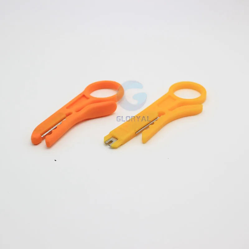 Mini ECONOMY  easy yellow UTP STP cable stripper  Disposable punch-down tool. Suitable for 5-6mm OD UTP/STP cable.