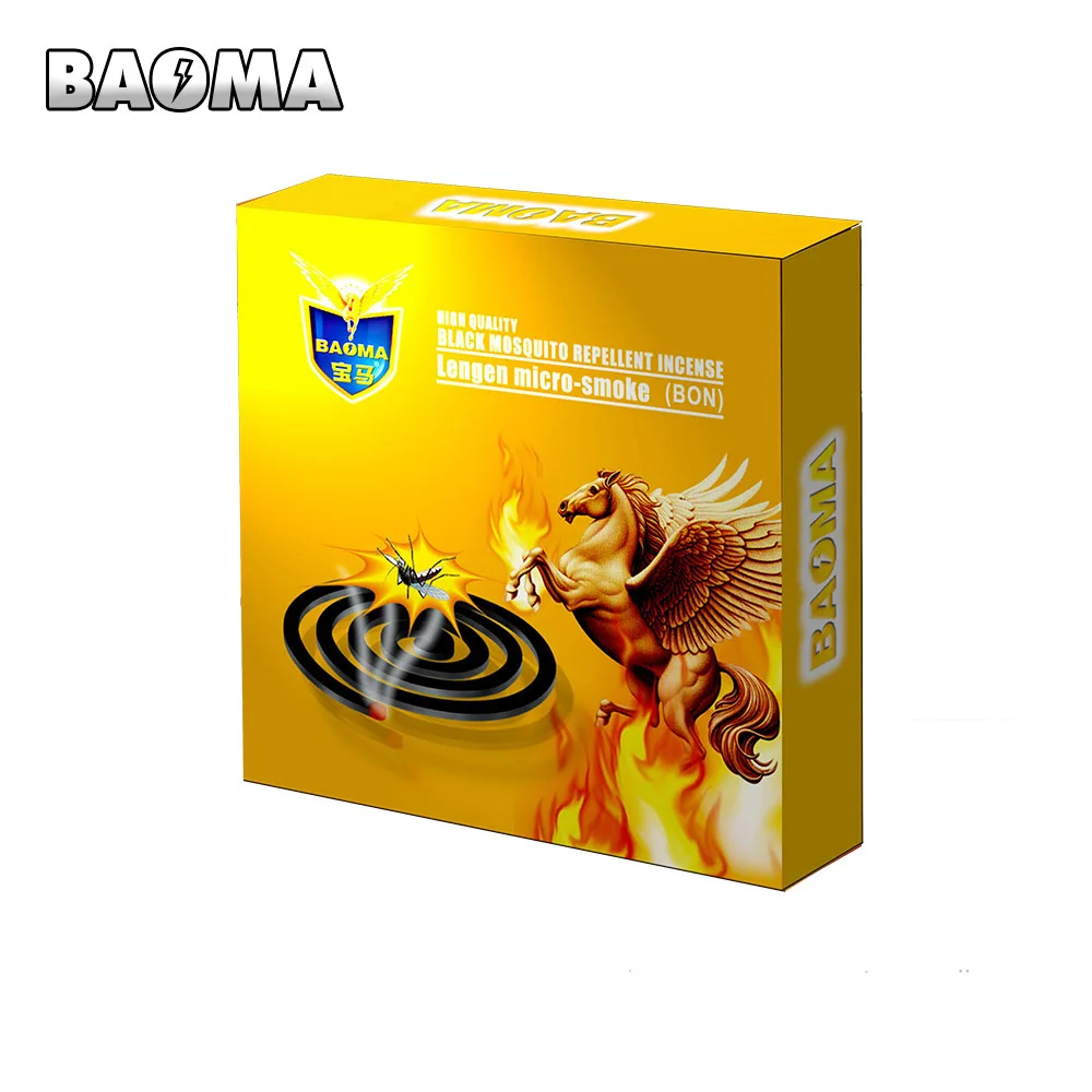 
BAOMA China black smokeless or micro smoke paper mosquito coil killer 