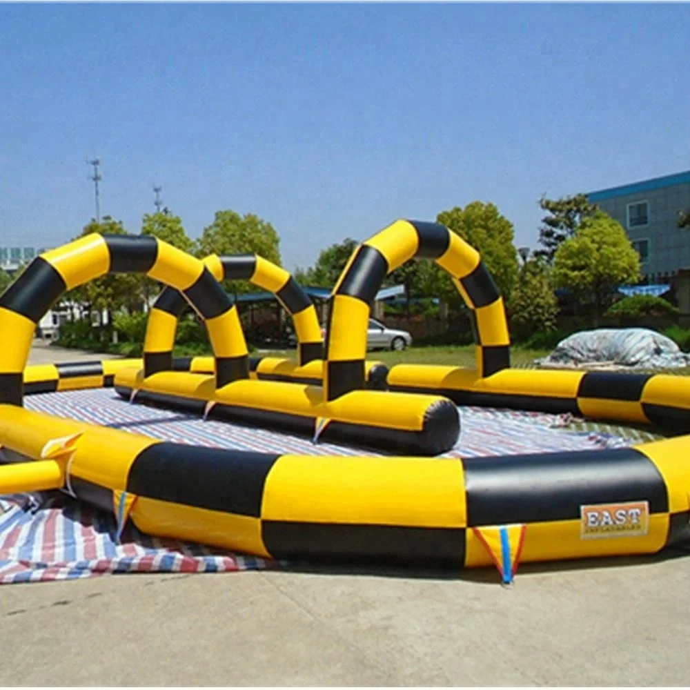 Popular inflatable race track inflatable go kart race track inflatable zorb ball track