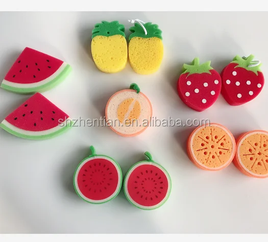 fruit shape sponge for kitchen/ cute fruit shape kitchen sponge