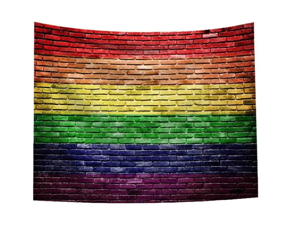 Custom Digital Printing Tapestry High Quality Tapestry Brick Stone 200*150CM 100% Polyester Mandala Tapestry Wall Hanging 100pcs