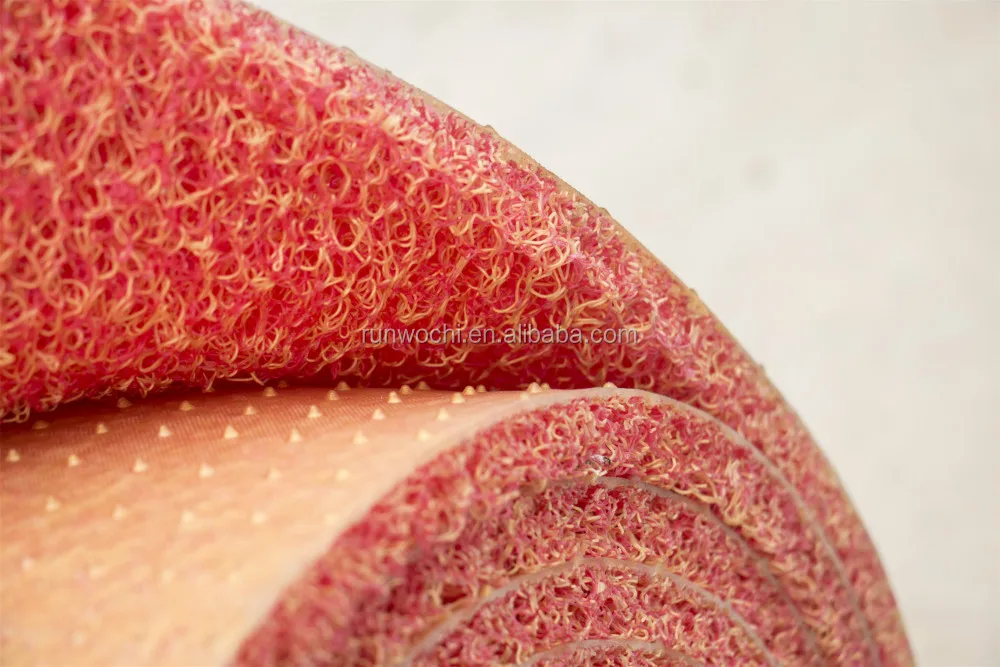 eco-friendly anti-slip pvc coil car mats with double color