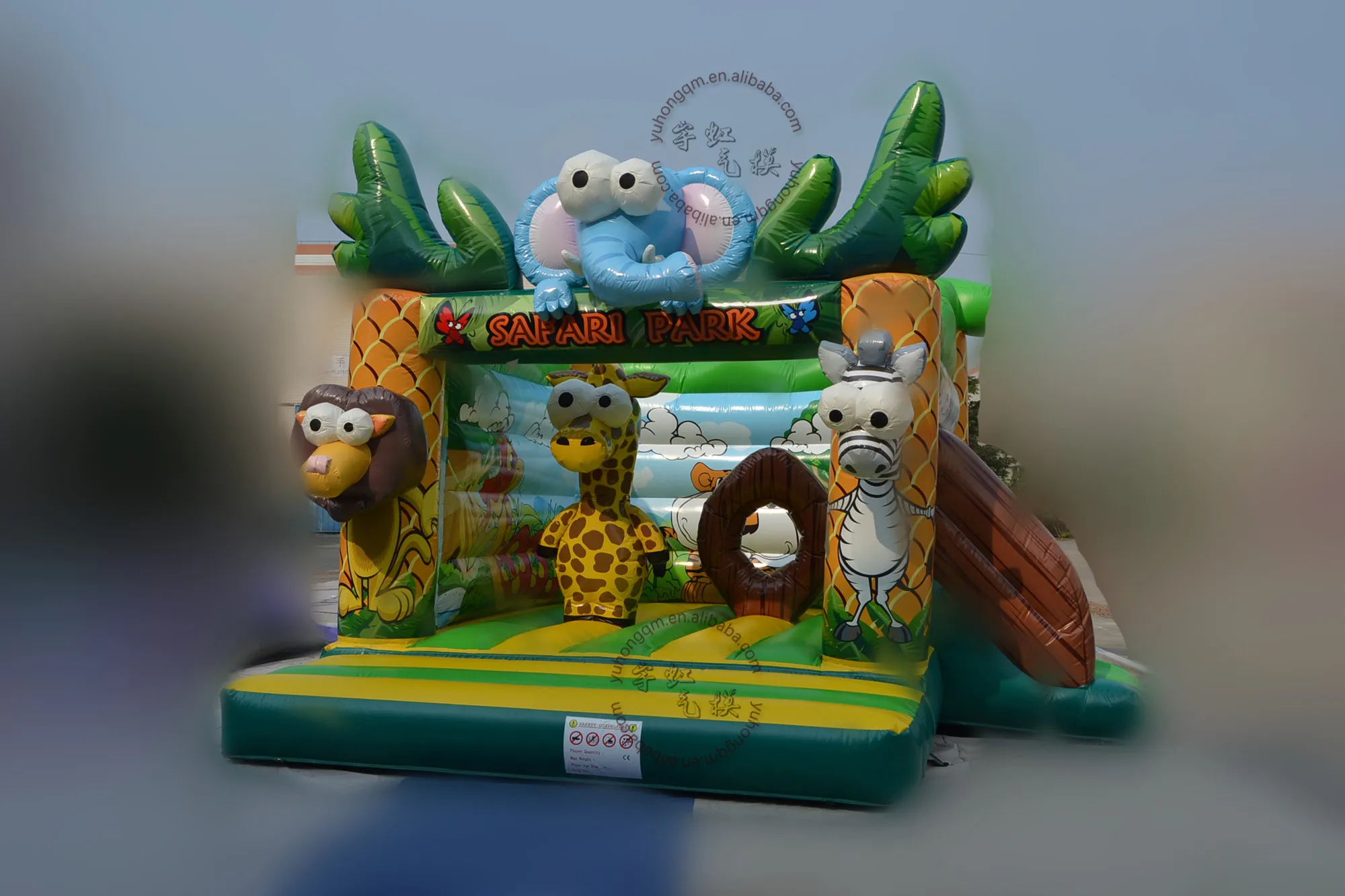 inflatable castle/castle inflatable bounce house/pvc inflatable bouncy castle with animal printing