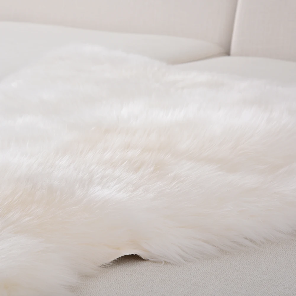 
Authentic Australian Natural Fur Shaggy Sheepskin Area Rug for Home Decor Textile 80*200CM Double Pelt 