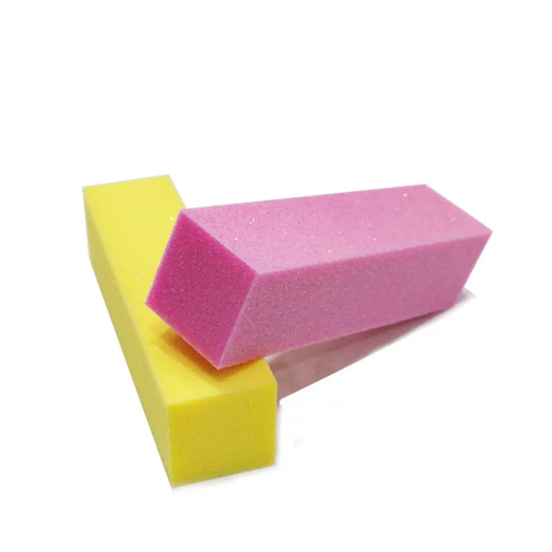 High Quality  Bulk Small  4 Sides Colorful  Pink Shiny Block Nails Buffer