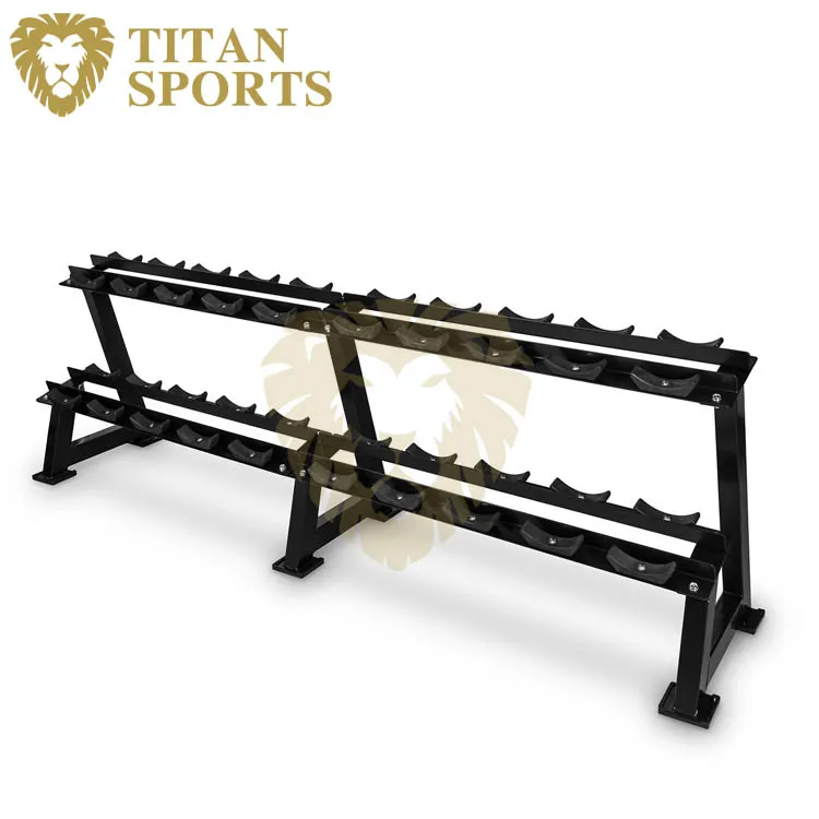 Custom logo Hex rubber vertical dumbbell rack