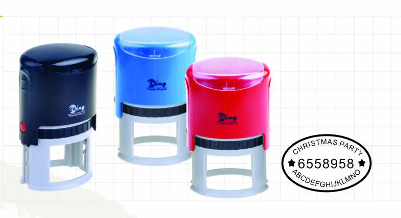 2019 factory Custom office oval 40mm self ink stamp office self-inking rubber stamp