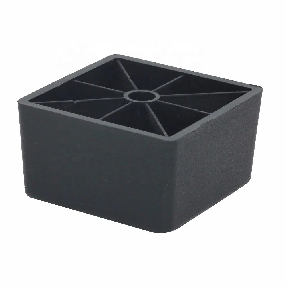 top quality 1.6 inch square plastic sofa feet