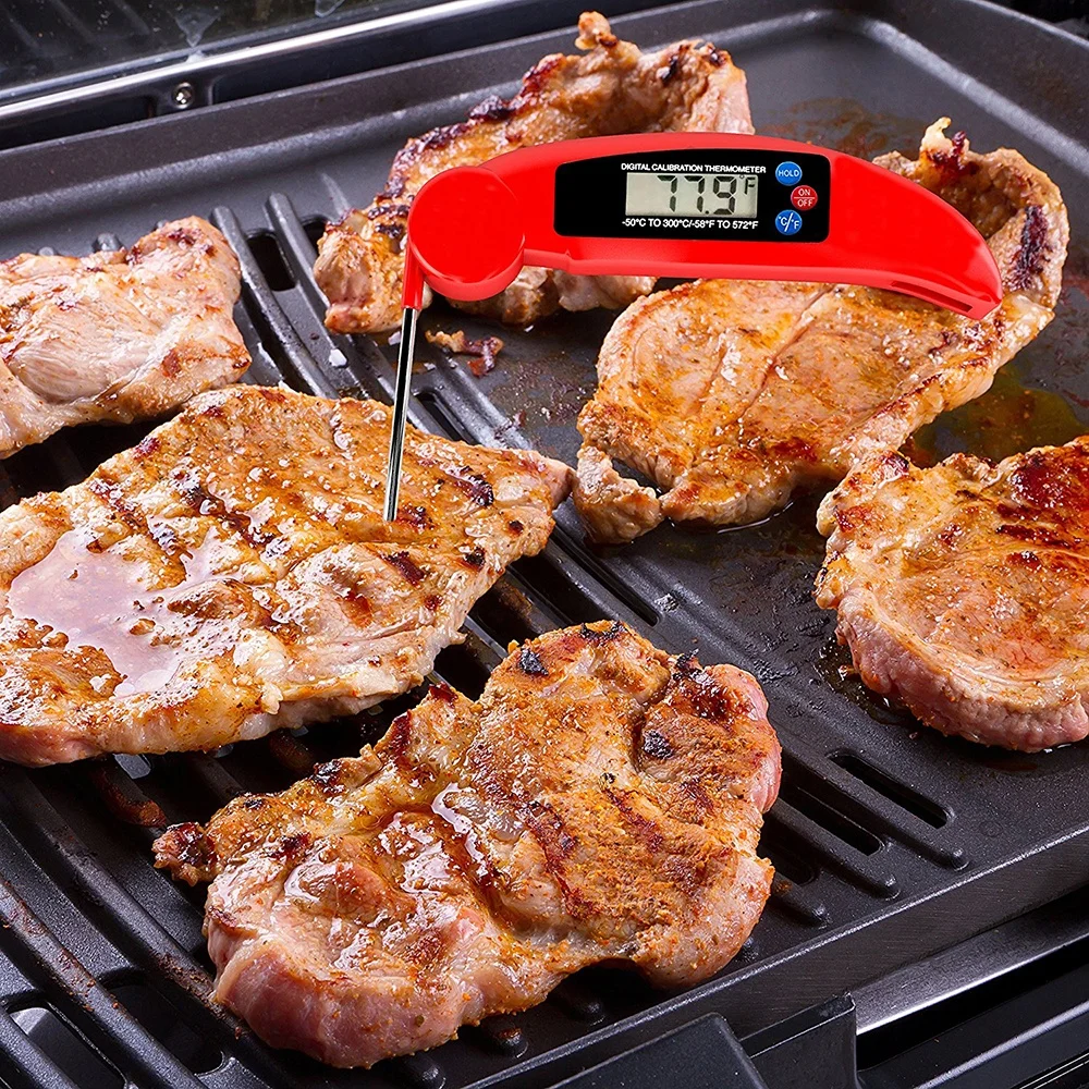 Fashion Smart Outdoor or Kitchen BBQ Meat Thermometer Digital Food Thermometer for Barbecue Camping Cooking with Plastic & Metal