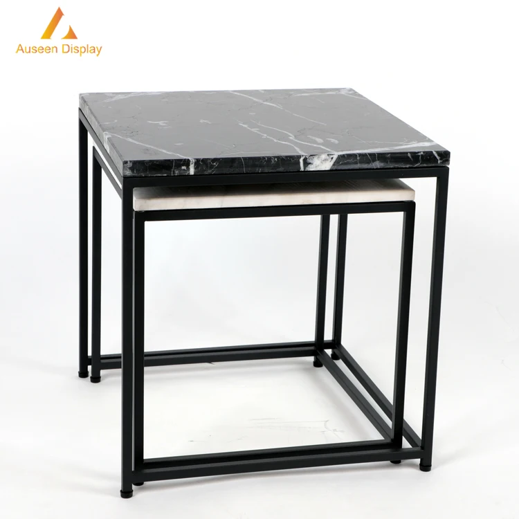 
High quality European simple square marble top table 