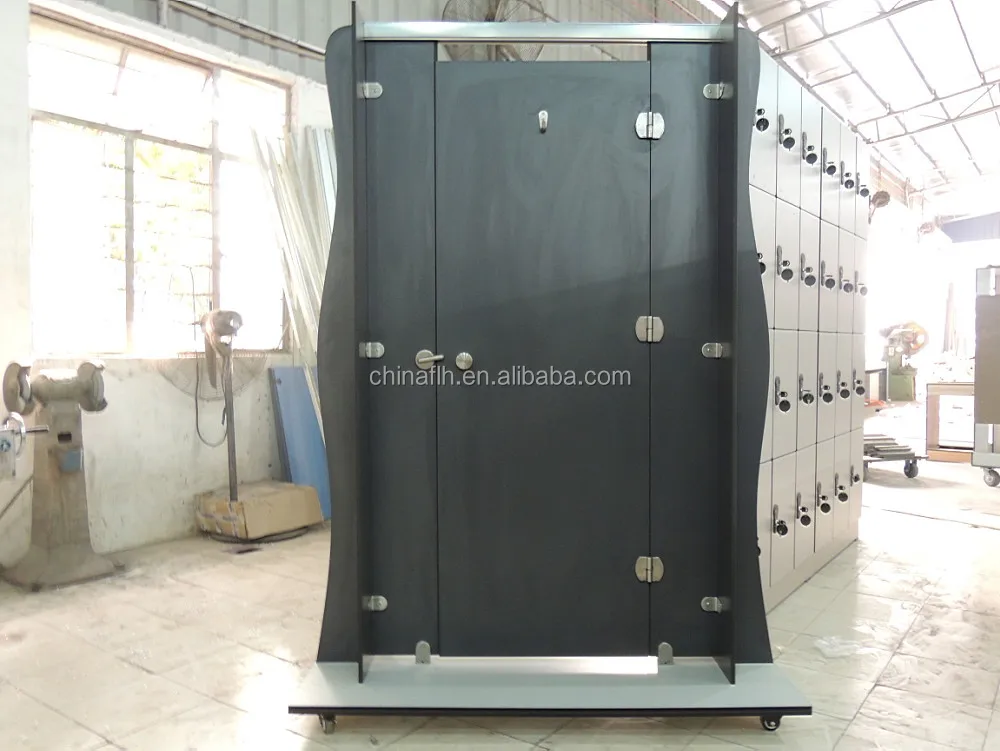 Hpl Compact Laminate Public Toilet Cubicles Partition System