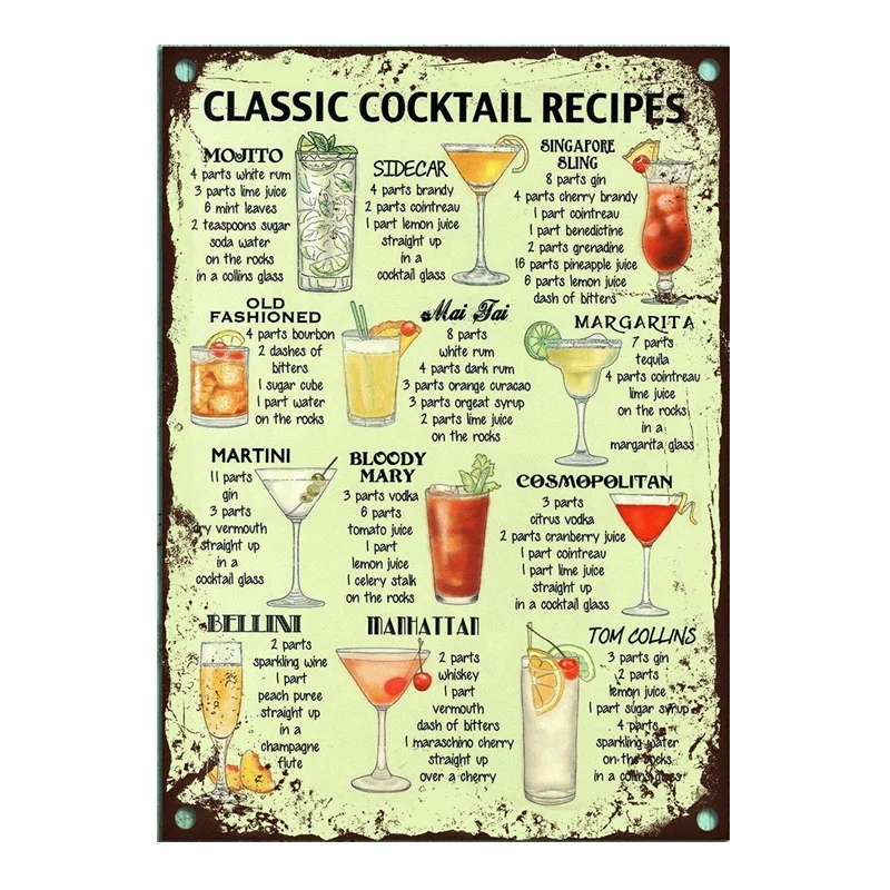 wholesale customize vintage drink signs retro metal plates tin retro signs