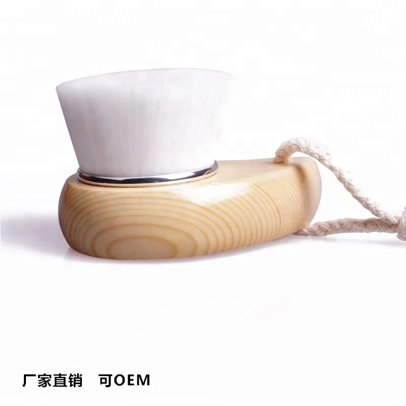 2020 year Best Selling Wood Handle Facial Brush Nylon Hair Cleaning Brush