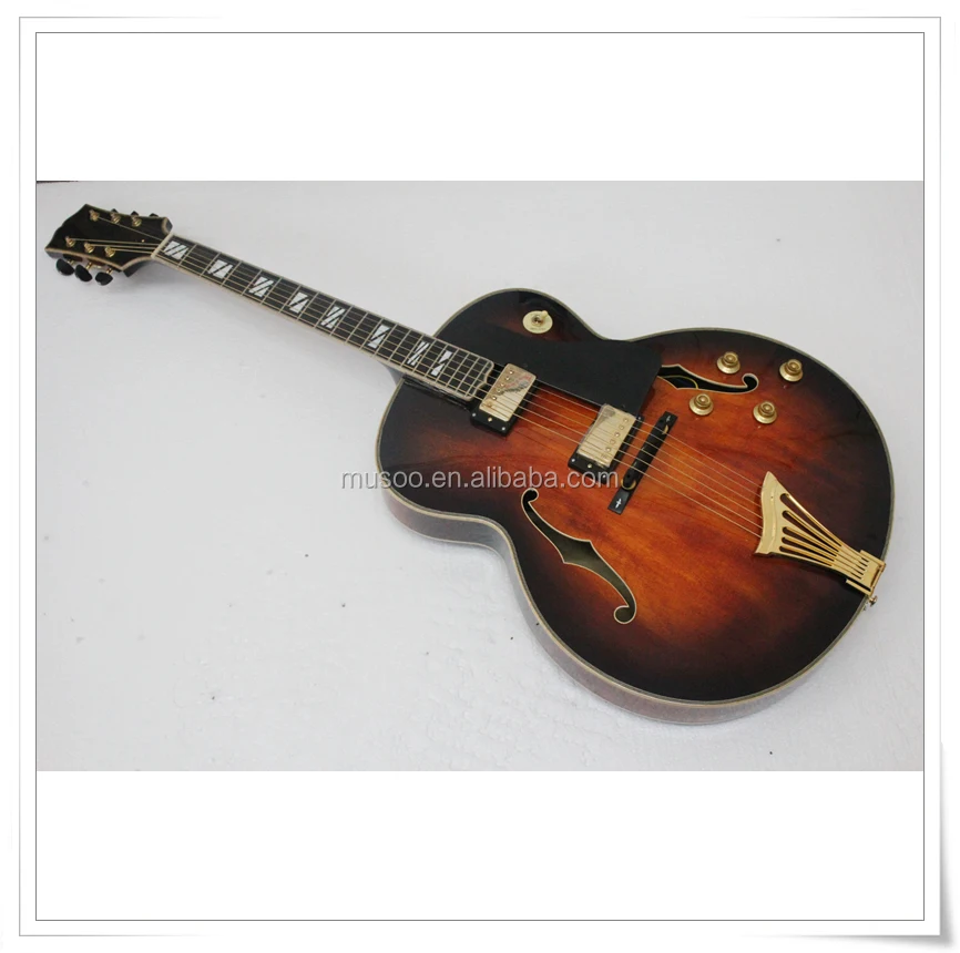 Новый бренд AAA ручная резная супер 400 Archtop Jazz гитара с жестким чехлом (AR1600)