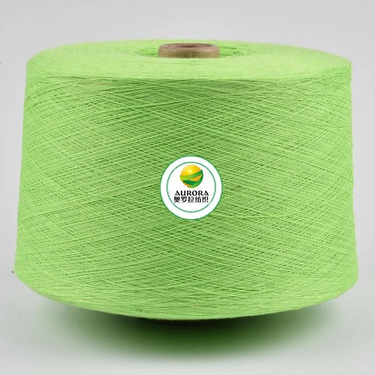 Various color 12s cotton lycra sock yarn 450TPM colorful recycled cotton yarn for sock