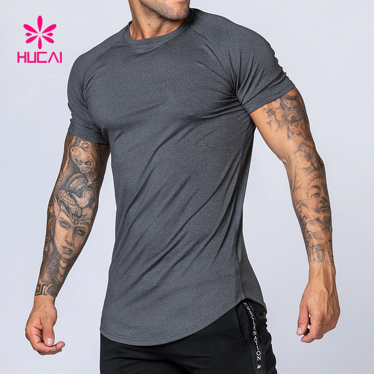 High Quality Polyester Men T-shirt Dry Fit Gym Clothing