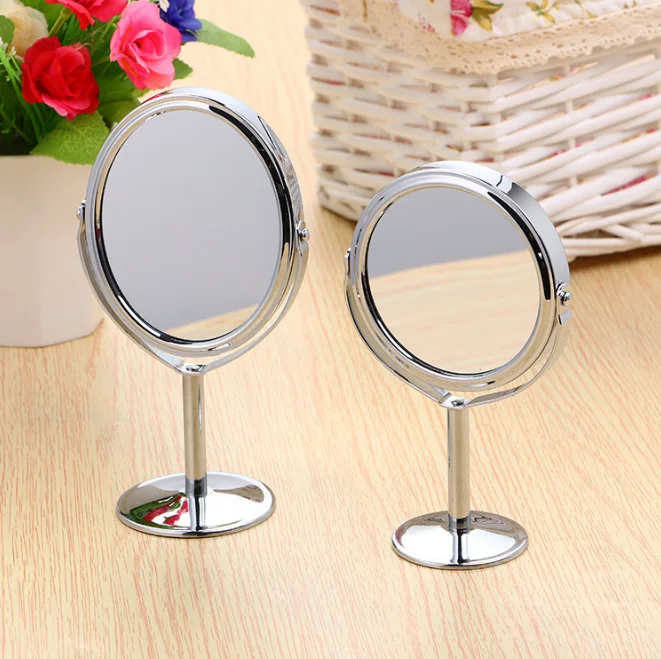 Hot sale Mini Beauty Make Up Mirror / Cosmetic double Side Magnifying Stand Table Mirror