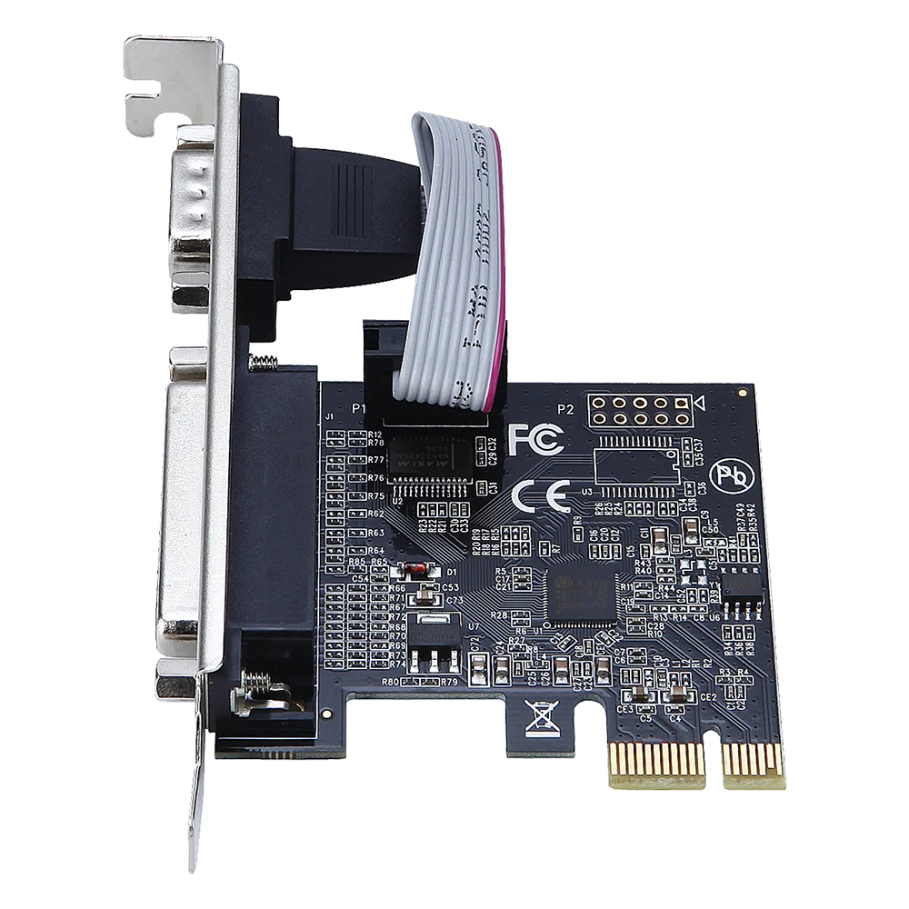 DIEWU AX99100 PCIE 1serial and 1 parallel riser card