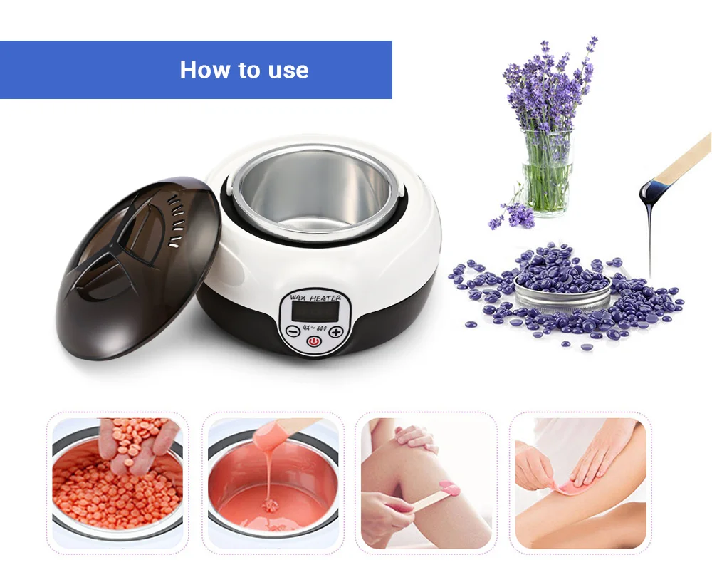 Smart LCD Display Paraffin Melting Electric Hair Removal Wax Pot Melt Waxing Machine Kit Warmer Wax Heater Pot