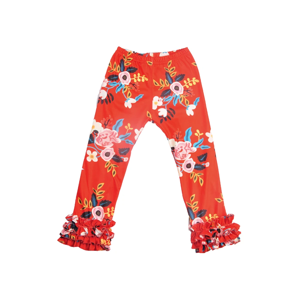 New style wholesale children clothes ruffle match set fall winter girls boutique set