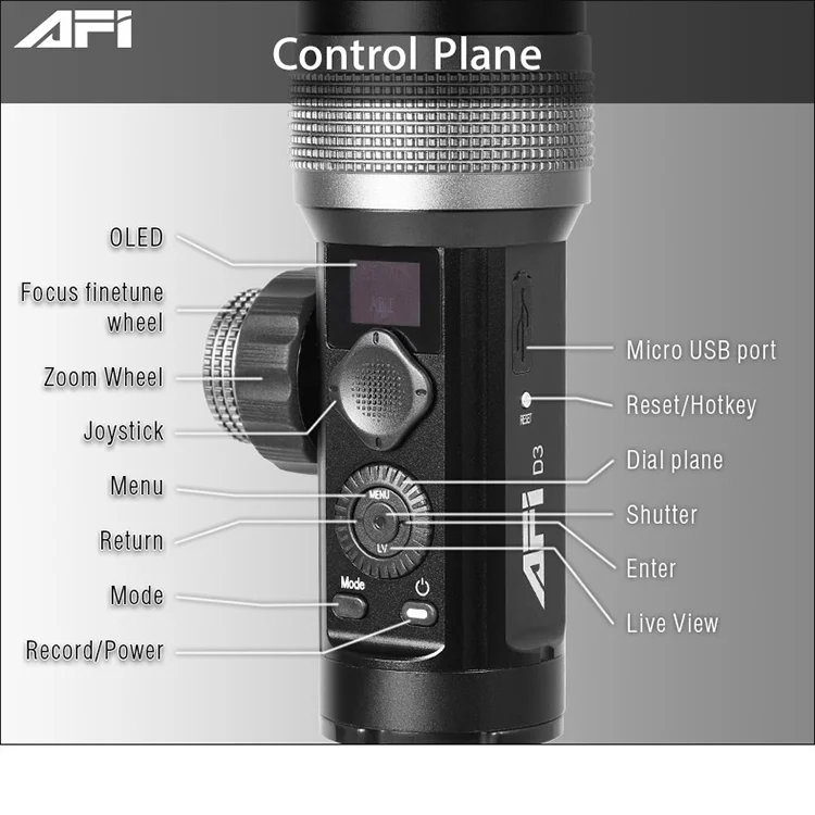Big Discount Afi 3 aixs dslr gimbal Handheld Stabilizer Brushless Gimbal for dslr,Stabilizer for dslr camera