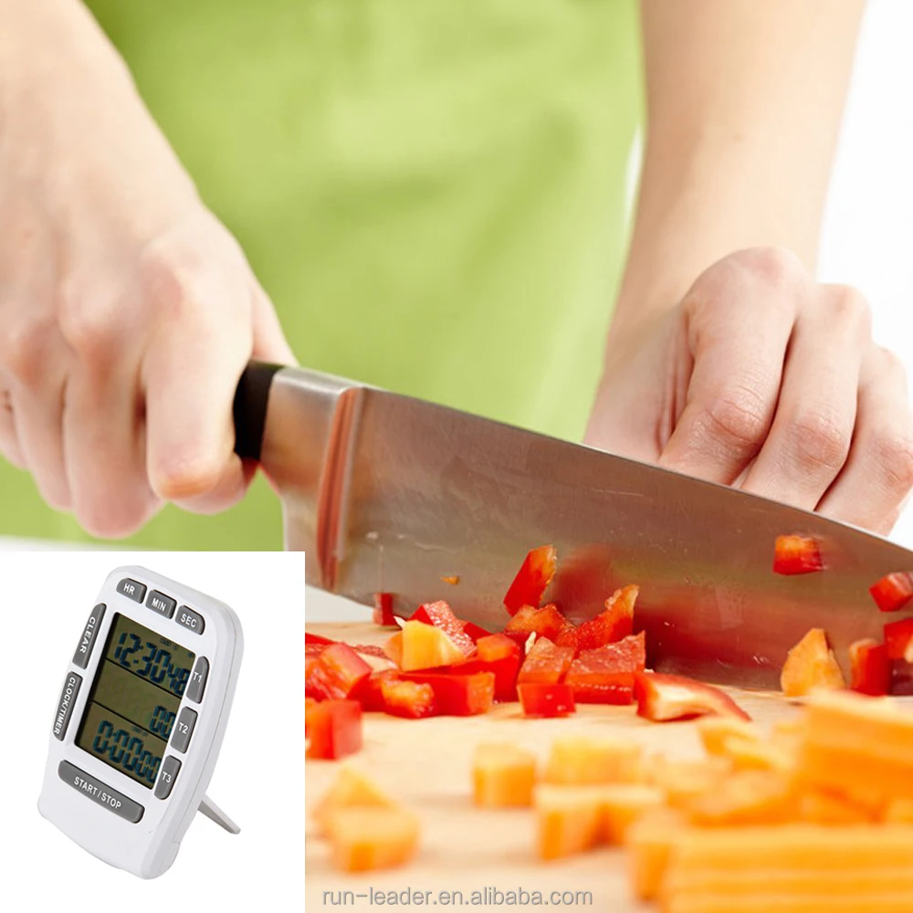 Runleader Magnetic LCD Digital Kitchen Timer Count Down Egg Cooking Baking Alarm Snooze