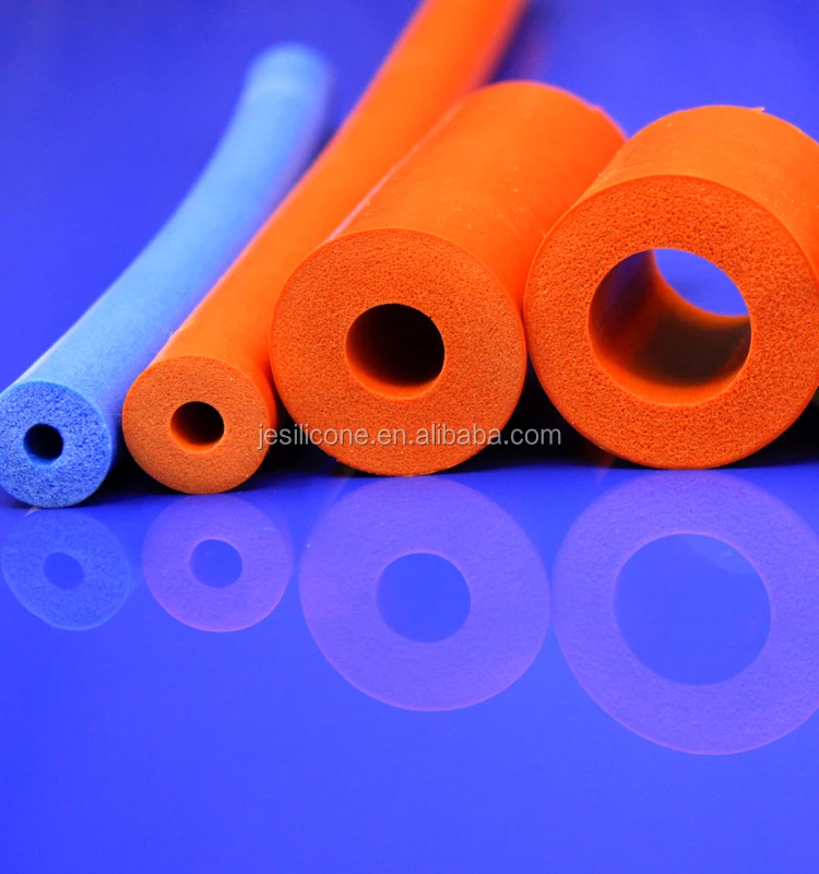 Heat resistant silicone foam tube soft open cell silicone sponge hose factory