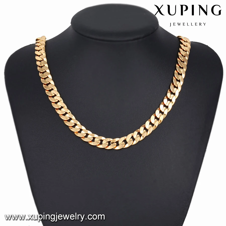 43192-Xuping Очаровательная Мужская цепочка 18k позолоченное ожерелье