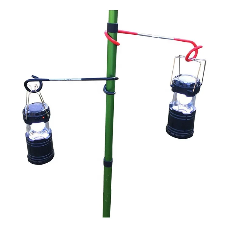 Outdoor Camping Supplies Triangle Lamp Stand Aluminum Bracket Lighting Pole Telescopic Suspension