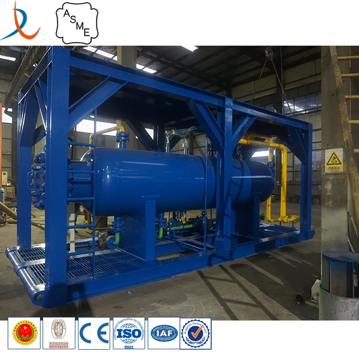 Horizontal two phase separator/oilfield filter separator skid mounted