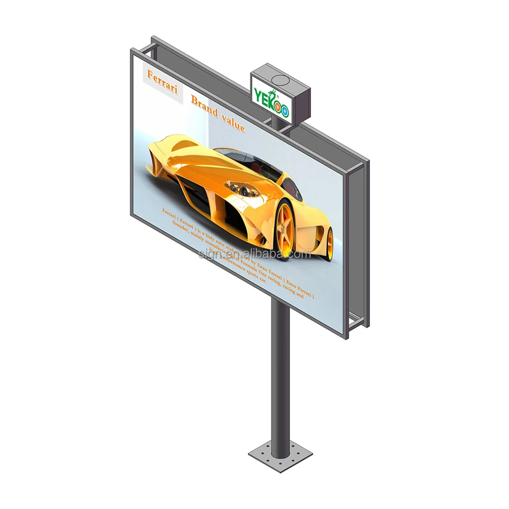 Outdoor highway traffic signs double side billboard advertising