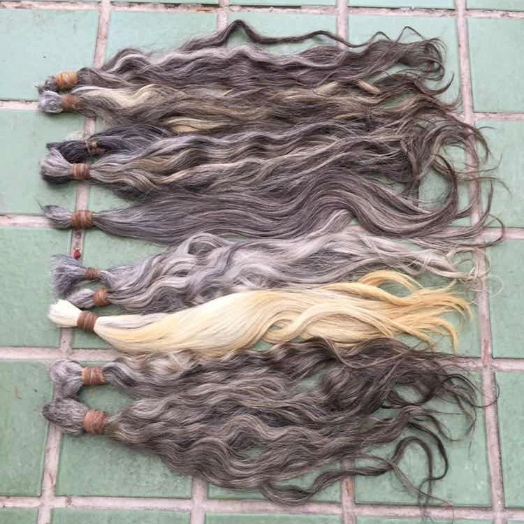 Raw Gray Hair From The Elder For Dyeing And Bleaching 100% Unprocessed Wholesale Virgin Hair Vendors Raw Gray Hair