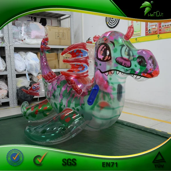 Transparent Inflatable Cartoon Dragon Figure Custom 3d Animation Clear PVC Inflatable Sea Dragon