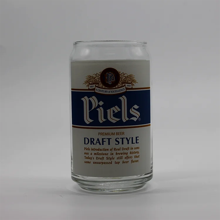 wholesale cup glasses 330ml beer tin can glass