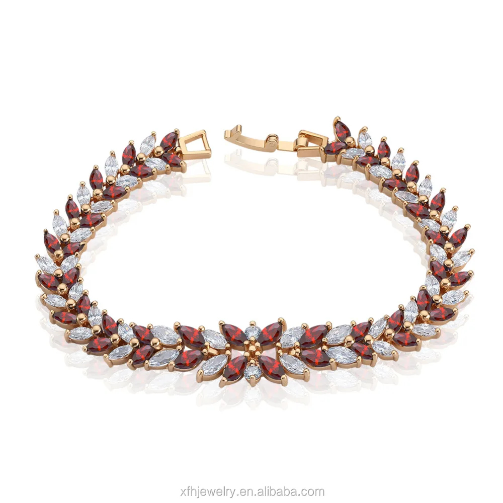 Alibaba gold plated jewelry manufacturers in China jewellery Gold Plated Copper Zirconia Tennis Bracelet /Wristband